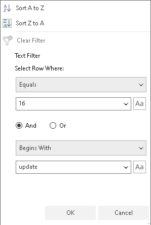 Show advanced filtering capabilities